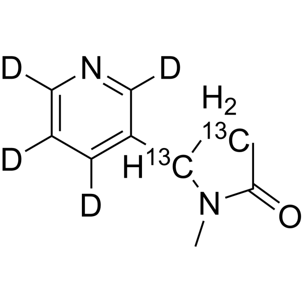 1-Methyl-5-(3-pyridinyl)-2-pyrrolidinone-13C2,d4 2703688-58-6